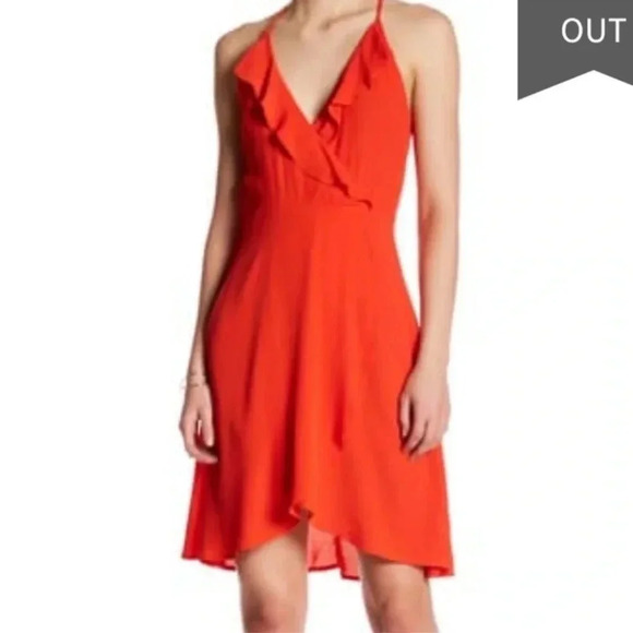 Astr the label red ruffle mini dress - Picture 1 of 10